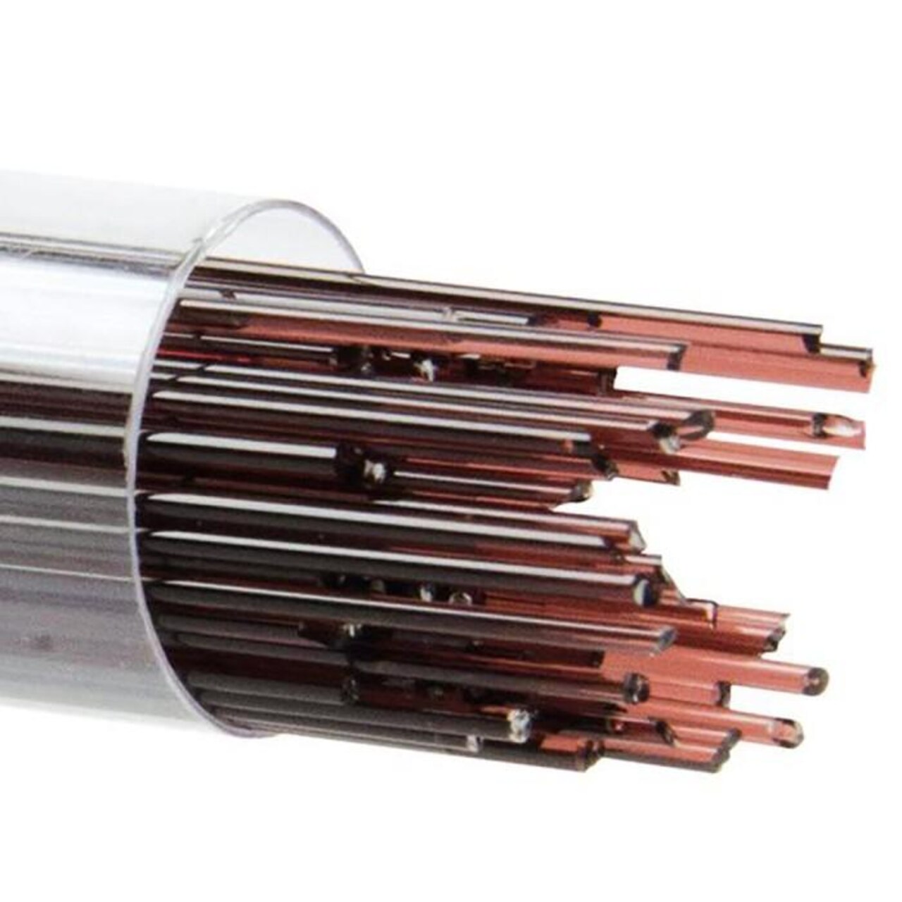 Bullseye Stringers Approx. 1MM.DIA.x17.75"L. Deep Plum Transparent 90 COE.